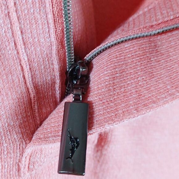 Tommy Bahama Men’s XXL Coral Salmon 1/4 Zip Pullover Sweatshirt Beach Vibes - Picture 5 of 8